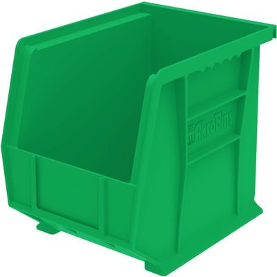 Akro-Mils 30239 AkroBins Plastic Storage Bins, 11"x8"x7", Green, 6-Pack