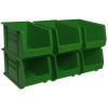 Akro-Mils 30260 AkroBins Plastic Storage Bins, 18"x11"x10", Green, 6-Pack view 1