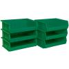 Akro-Mils 30255 AkroBins Plastic Storage Bins, 11"x16"x5", Green, 6-Pack view 1