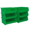 Akro-Mils - 30250GREEN 30250 AkroBins Plastic Storage Bin Hanging Stacking Containers, (15-Inch x 16-Inch x 7-Inch), Green, (6-Pack) view 1