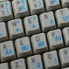 4Keyboard Programmer Dvorak Keyboard Sticker with Blue Lettering Transparent Background for Desktop, Laptop and Notebook view 3