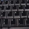 Dvorak Right-Handed Non-Transparent Keyboard Stickers ON Black Background view 3