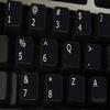 Dvorak Right-Handed Non-Transparent Keyboard Stickers ON Black Background view 4
