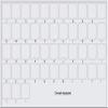 DVORAK SIMPLIFIED KEYBOARD DECALS WITH WHITE LETTERING ON TRANSPARENT BACKGROUND FOR DESKTOP, LAPTOP AND NOTEBOOK view 2