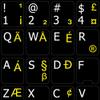 4Keyboard English US International Keyboard Stickers ON Black Background for Desktop, Laptop and Notebook view 1