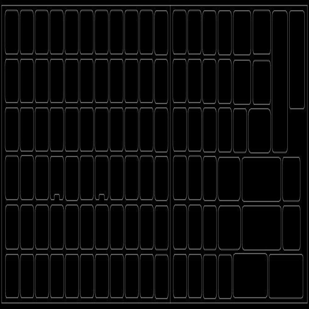 Blank Keyboard Labels Black Background