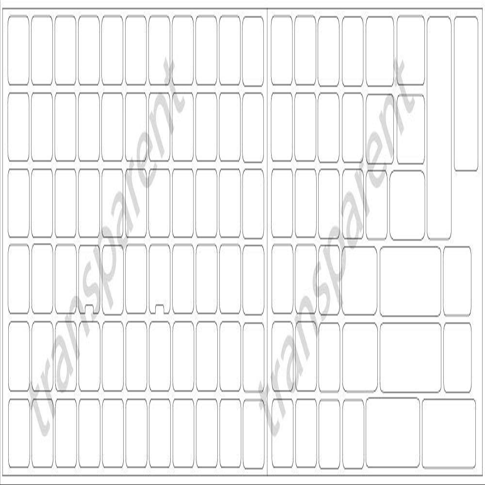 4Keyboard Blank Transparent Keyboard Stickers for Desktop, Laptop and Notebook