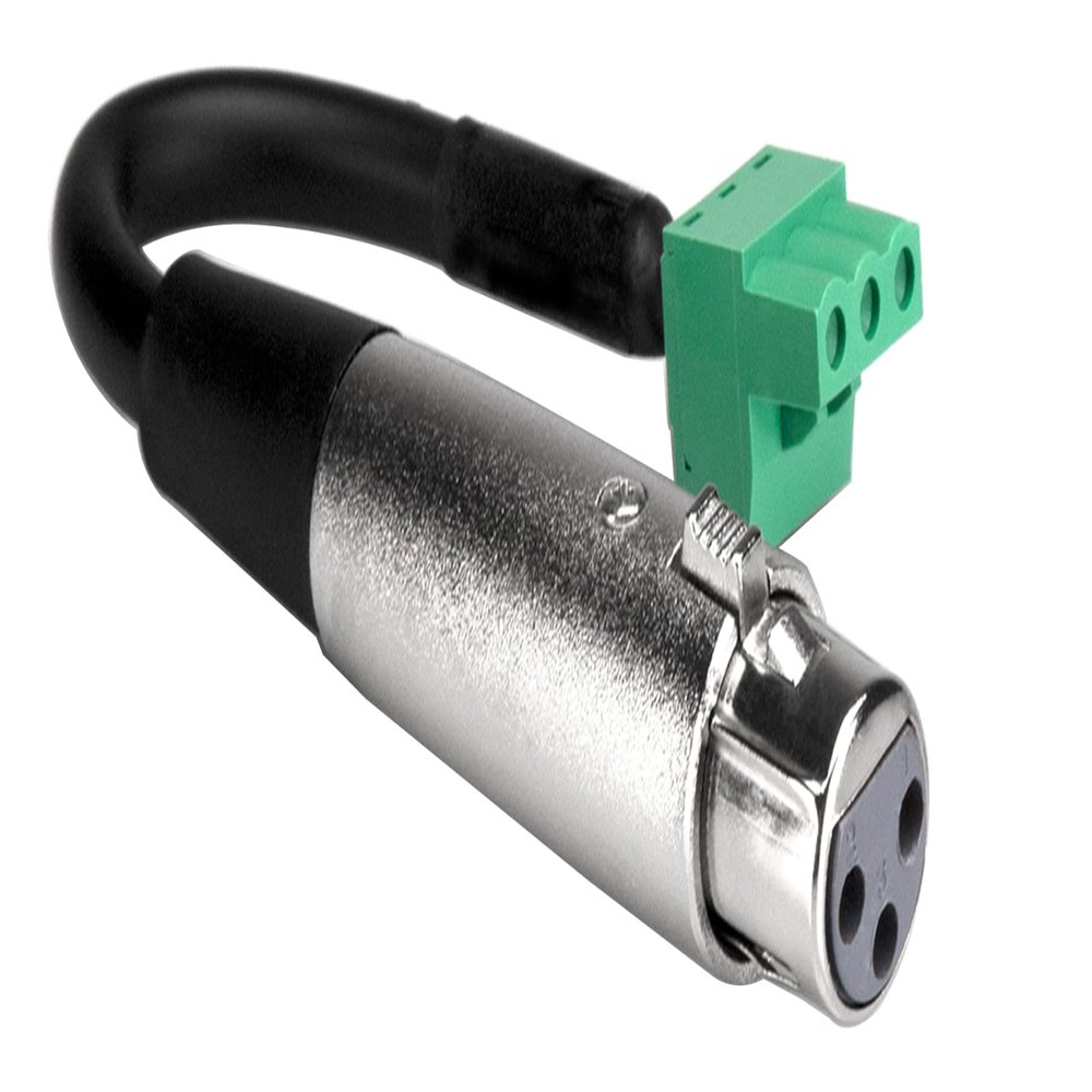 Hosa PHX-206F-BULK Low-voltage Adapter, XLR3F to PHX3F, 6 Inches