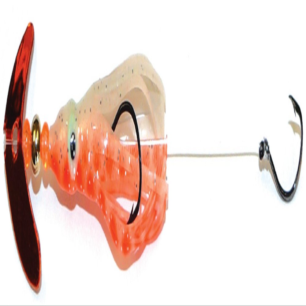 Mack's Lure Cha Cha Squidder, Flame Mirror Fire Fly Glow, 2-Inch