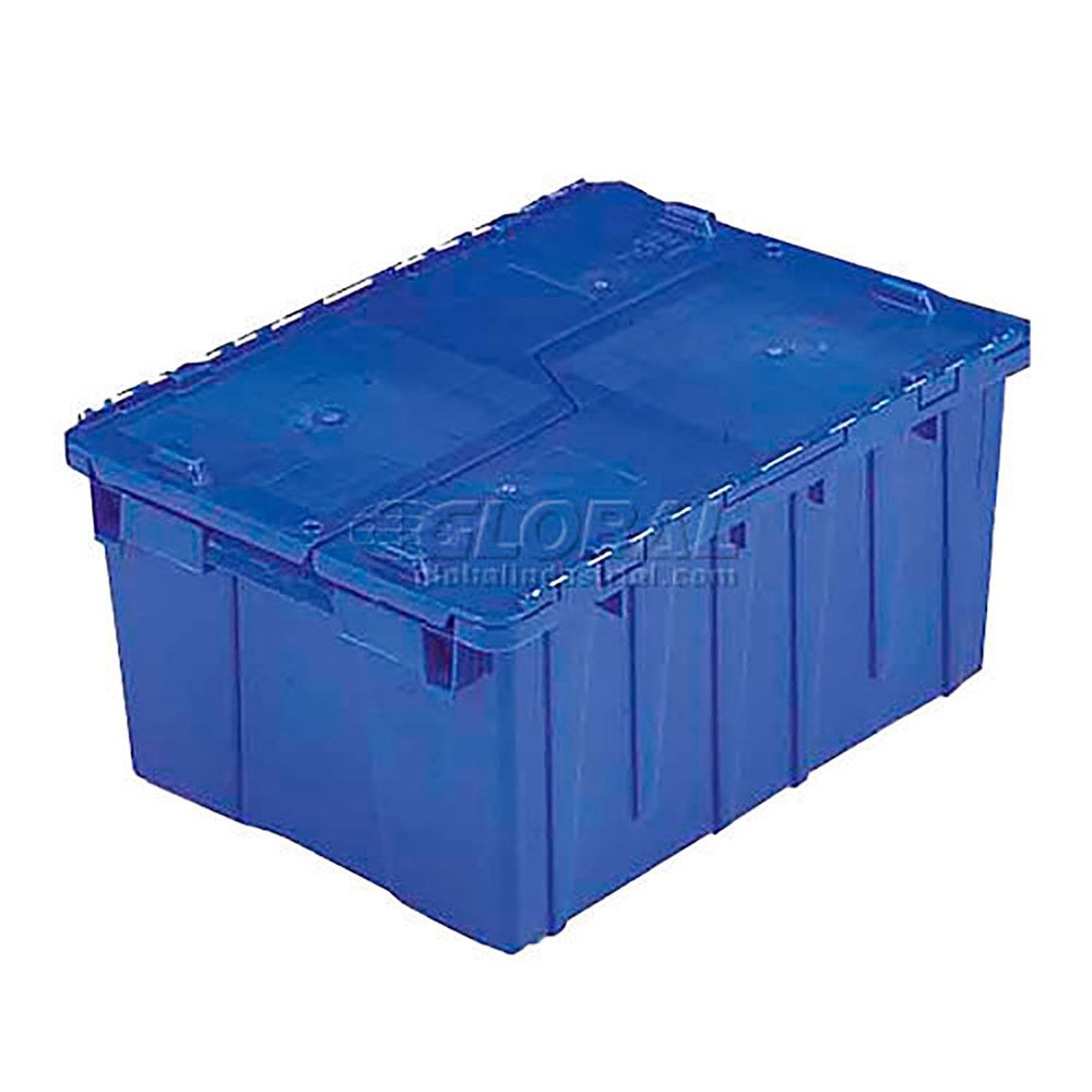 Orbis Flipak Distribution Container, 15-3/16 x 10-7/8 x 9-11/16, Blue