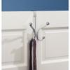 iDesign York Metal 4-Hook Over-the-Door Rack, Quad Hanging Hook for Coats, Hats, Scarves, Towels, Robes, Jackets, Purses, 4.5" x 5.5" x 8.5" - Chrome view 2