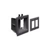 Arlington TVBU505BL-1 Recessed TV Outlet Box with Paintable Trim Plate, Black, 2-Gang view 1