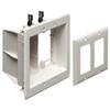 Arlington TVBU505-1 Recessed TV Box Wall Plate Kit Paintable 2-Gang, White view 1