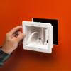 Arlington TVBU505-1 Recessed TV Box Wall Plate Kit Paintable 2-Gang, White view 2
