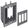 Arlington TVBU507BL-1 TV Box Recessed Outlet Wall Plate Kit, 3-Gang, Black, 1-Pack view 1