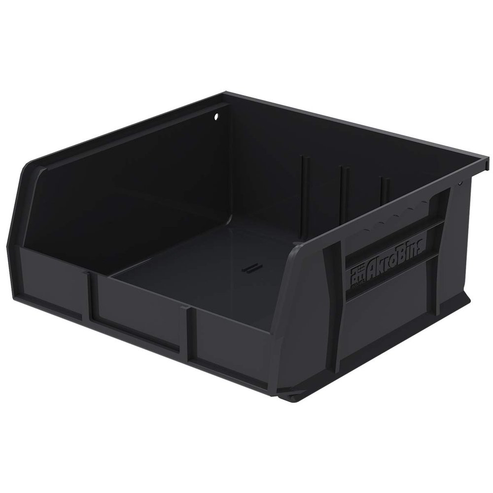 Akro-Mils - 30235ESD 30235 AkroBins ESD Electrostatic Dissipative Anti-Static Stack and Hang Storage Bins, (11-Inch x 11-Inch x 5-Inch), Black, (6-Pack)