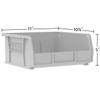 Akro-Mils - 30235ESD 30235 AkroBins ESD Electrostatic Dissipative Anti-Static Stack and Hang Storage Bins, (11-Inch x 11-Inch x 5-Inch), Black, (6-Pack) view 4