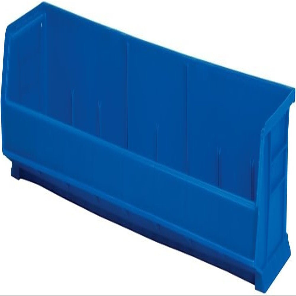 Akro-Mils 30320 AkroBins Plastic Storage Bin Hanging Stacking Containers, (9-Inch x 33-Inch x 5-Inch), Blue, (4-Pack)