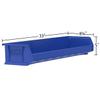 Akro-Mils 30320 AkroBins Plastic Storage Bin Hanging Stacking Containers, (9-Inch x 33-Inch x 5-Inch), Blue, (4-Pack) view 4