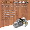 Copper Creek Privacy Interior Door Knob  ANSI Grade-3 Certified, Modern Heavy Duty Handle, Easy Install and Reversible for Bedroom, Bathroom & Closets  Satin Stainless (1 Pack) view 3