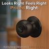 Copper Creek Colonial Privacy Interior Door Knob  ANSI Grade-3 Certified, Modern Heavy Duty Handle, Easy Install and Reversible for Bedroom, Bathroom and Closets  Tuscan Bronze (1 Pack) view 2