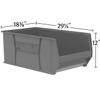Akro-Mils 30290 Super-Size AkroBins Plastic Storage Bins, Space-Saving Stackable Bins for Garage, Classroom, Warehouse Organization, 30" L x 18" W x 12" H, Red, 1-Pack view 3