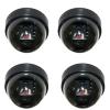 VideoSecu 4 Pack Dummy Fake Security CCTV Dome Cameras with Flashing Red LED Light Cost-Effective Surveillance Imitation Simulated Dome Camera WE5 view 1