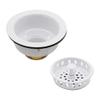 Westbrass D214-50 3-1/2" Post Style Large Kitchen Sink Basket Strainer, Powder Coat White view 3