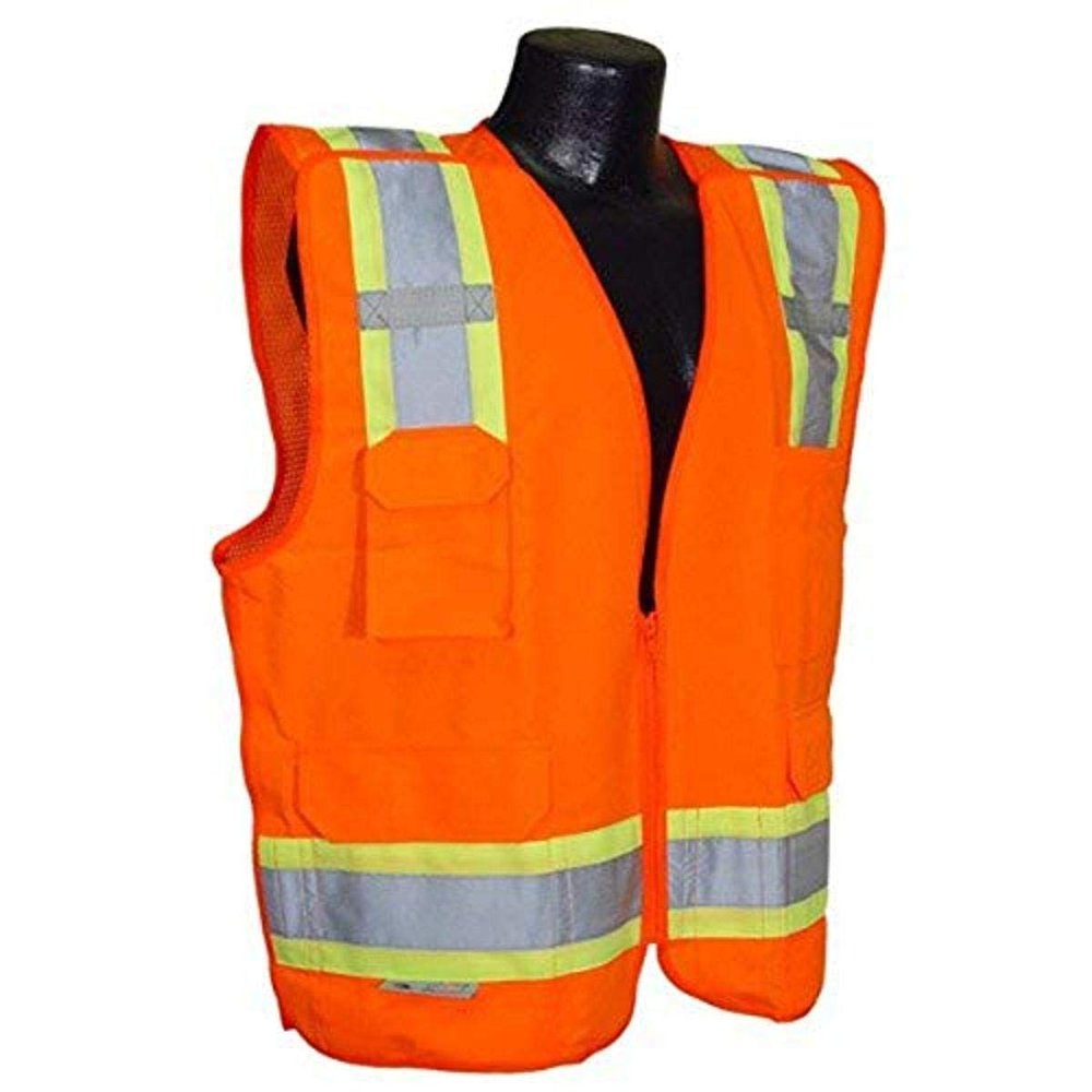 Radians SV46O5X Class 2 Breakaway Survey Safety Vests, Two Tone Orange, 5 Extra Large