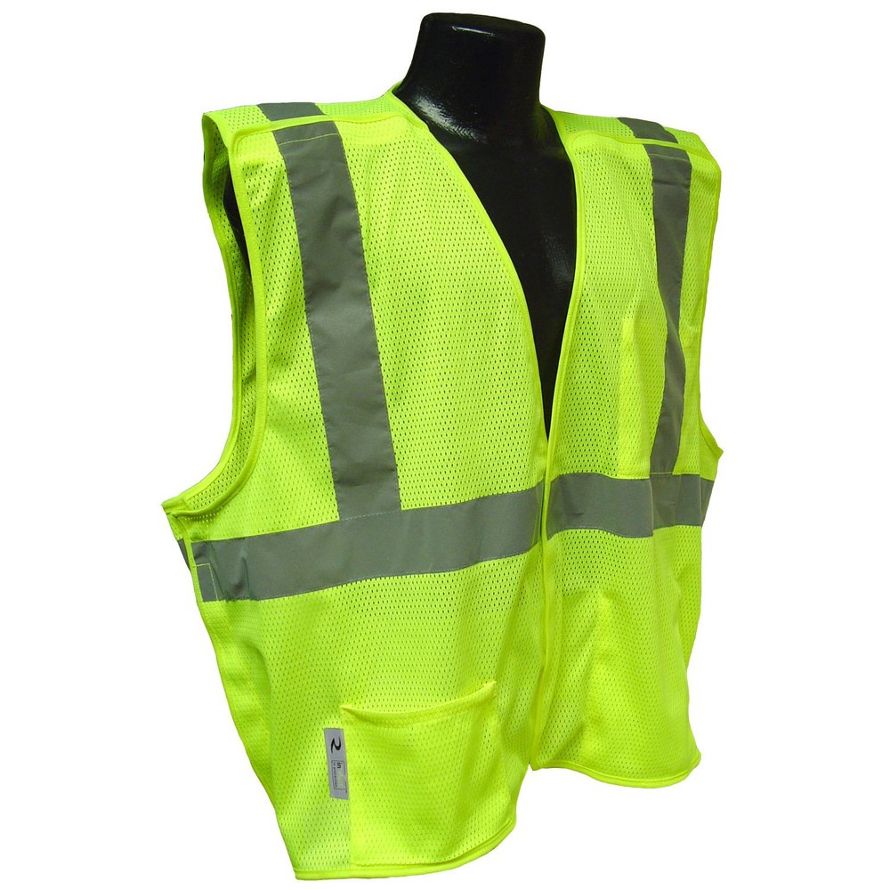 Radians SV4GM3X Economy Class 2 Breakaway Mesh Safety Vests, 3X-Large, Green