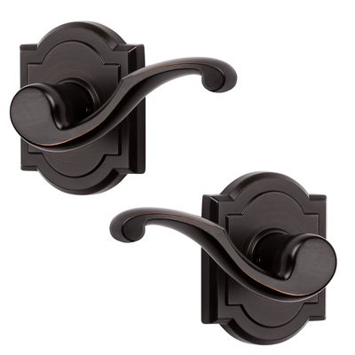 Baldwin Madrina, Interior Passage Door Reversible Lever for Hallway/Closet/Rooms, Non-Locking Door Handle, in Venetian Bronze