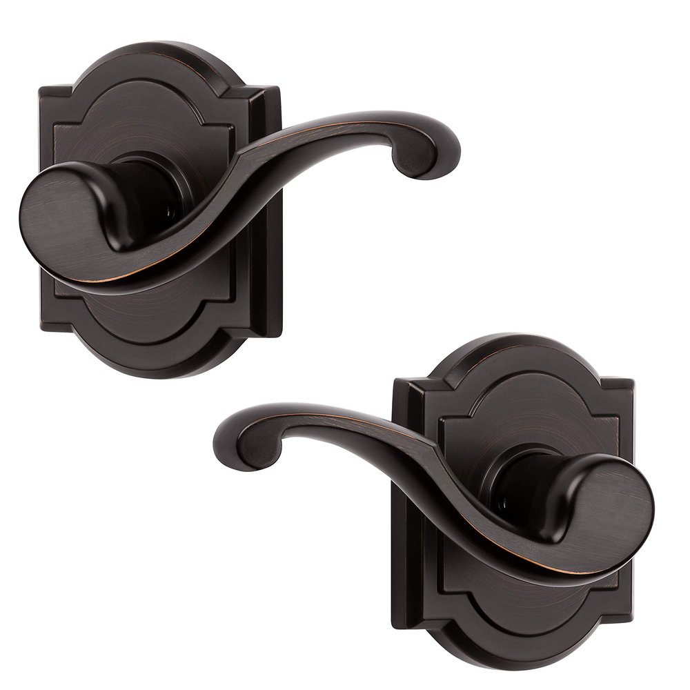 Baldwin Madrina, Interior Passage Door Reversible Lever for Hallway/Closet/Rooms, Non-Locking Door Handle, in Venetian Bronze