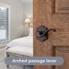 Baldwin Madrina, Interior Passage Door Reversible Lever for Hallway/Closet/Rooms, Non-Locking Door Handle, in Venetian Bronze view 3