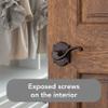 Baldwin Madrina, Interior Passage Door Reversible Lever for Hallway/Closet/Rooms, Non-Locking Door Handle, in Venetian Bronze view 4