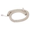 Cablesys ICC Coiled Telephone Handset Cord for Use with PBX Phone Systems, VoIP Telephones - 12 Ft Uncoiled, Rj22, 1.5 Inch Lead on Both Ends, Dark Ash view 1
