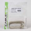 Cablesys ICC Coiled Telephone Handset Cord for Use with PBX Phone Systems, VoIP Telephones - 12 Ft Uncoiled, Rj22, 1.5 Inch Lead on Both Ends, Dark Ash view 2