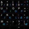 4Keyboard MAC English-Danish Keyboard Sticker Black Background for Desktop, Laptop and Notebook view 1