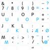 4Keyboard MAC English-Danish Keyboard Stickers ON White Background for Desktop, Laptop and Notebook view 1