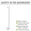 WENKO 17933100 Wall Grip Secura White 64.5 cm for Bathtub and WC, Plastic, 64.5 x 7 x 8 cm, White view 3