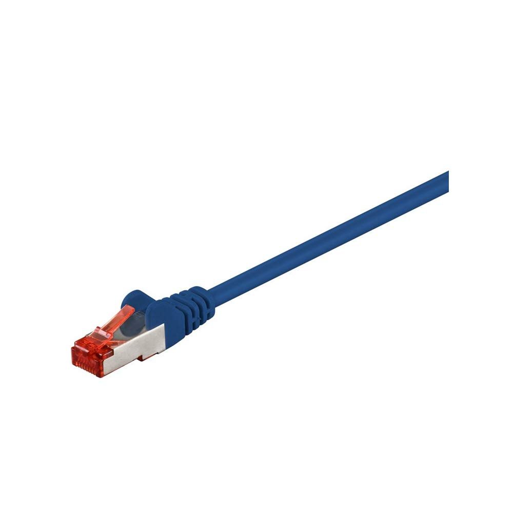 Goobay 93211 CAT 6 Patch Cable, S/FTP PiMF, Blue, 0.25m Length