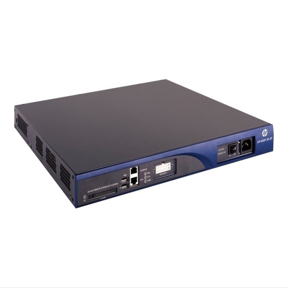 HP JF284A A-MSR30-20 Multi-Service Router, 2 Ports, 6 Slots, Gigabit Ethernet, 1U, Rack-mountable