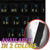4Keyboard MAC English-Russian Cyrillic-Hebrew Keyboard Stickers Black Background for Desktop, Laptop and Notebook view 1