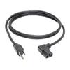 Tripp Lite Standard Computer Power Cord 10A,18AWG (NEMA 5-15P to Left Angle IEC-320-C13) 6-ft.(P006-006-13LA) view 2