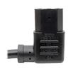 Tripp Lite Standard Computer Power Cord 10A,18AWG (NEMA 5-15P to Left Angle IEC-320-C13) 6-ft.(P006-006-13LA) view 4