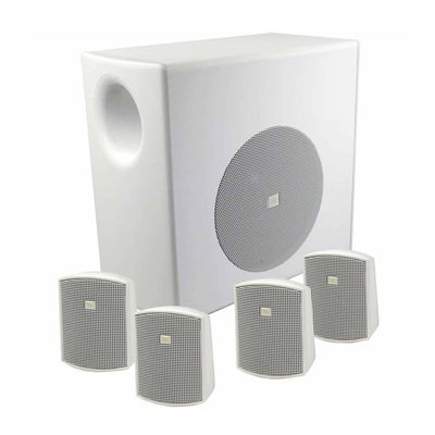 JBL Professional C50PACK-WH Surface Mount Subwoofer and Mini-Satellite Loudspeaker System, White