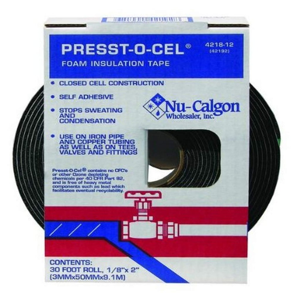 Nu-Calgon 4218-12 Perma-Wrap Premium Foam Insulation Tape (2" x 1/8" x 30' Roll)