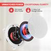 Pyle 8 In-Wall / In-Ceiling Speakers, 250W Peak, Hi-Fi Stereo Sound, Pivoting Adjustable Coaxial Silk Dome Tweeter, Poly Cone Woofer, Stain Resistant Grill, For Home Theater, Custom Installs- Pair view 4