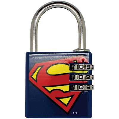 DC Comics Superman Brass Padlock (One Size) (Blue/Red/Yellow)