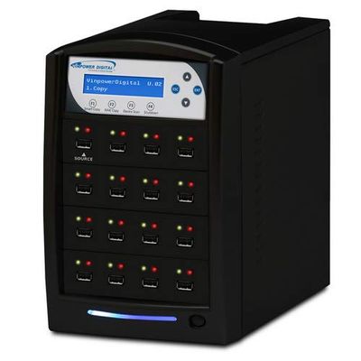Vinpower 1 to 15 Standalone USB Flash Drive Duplicator and USB Hard Drive Duplicator Copier (USBSHARK-15T-BK)