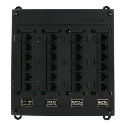 Leviton EB 24-Port Cat5E Patch Panel Twist Mount, 476TM-524